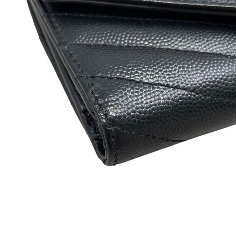 Saint Laurent Trifold Wallet Monogram Compact Threefold Textured — view 3