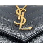 Saint Laurent Trifold Wallet Monogram Compact Threefold Textured — view 6