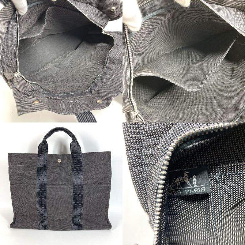 Hermes Handbag Her Line MM Canvas Gray