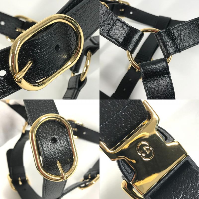Gucci Miscellaneous Pet Harness Leather Black — view 8