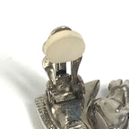 Hermes Earrings Cheval Horse Logo Metal Silver — view 6