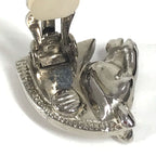 Hermes Earrings Cheval Horse Logo Metal Silver — view 5