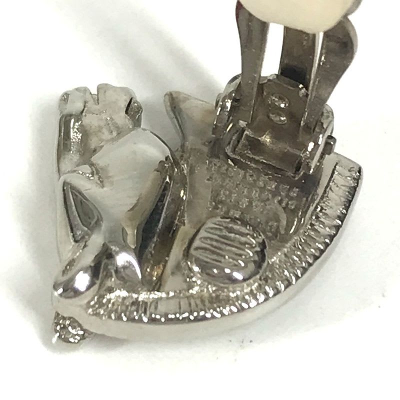 Hermes Earrings Cheval Horse Logo Metal Silver — view 9