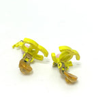 Chanel Earrings Coco Mark 2 Rows Metal Yellow — view 5