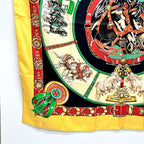 Hermes Scarf Chevaux de Trait YAMA SILK Orange — view 7
