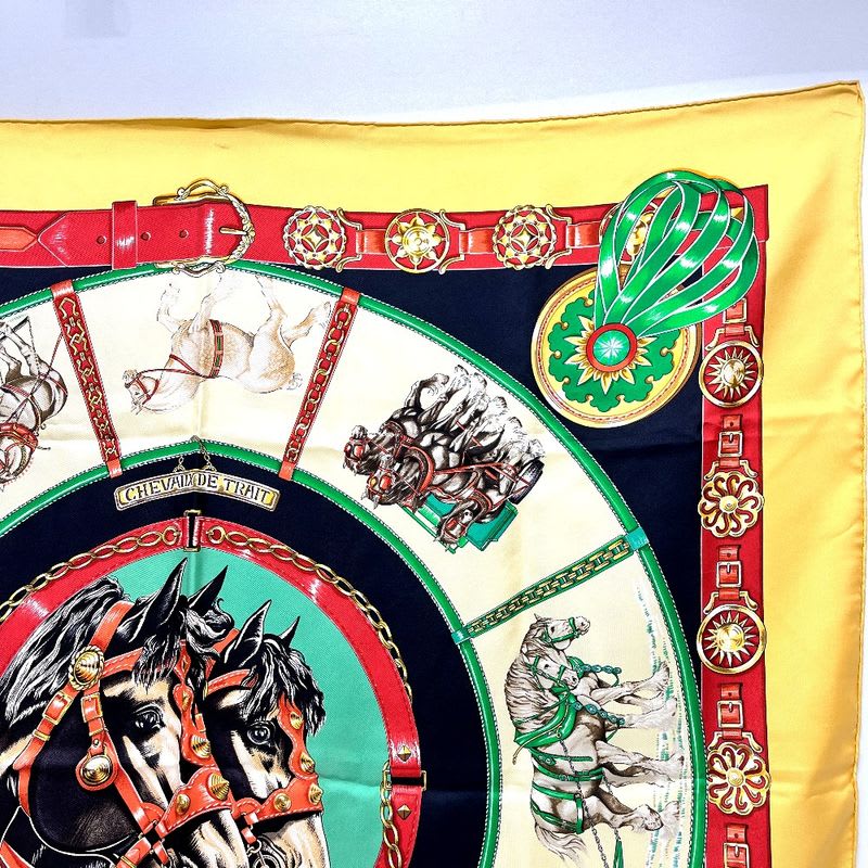 Hermes Scarf Chevaux de Trait YAMA SILK Orange — view 5