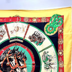 Hermes Scarf Chevaux de Trait YAMA SILK Orange — view 5