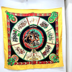 Hermes Scarf Chevaux de Trait YAMA SILK Orange — view 3