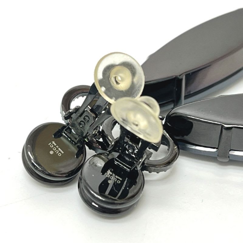 Gucci Earrings GG Crystal Bijou Metal Black — view 7