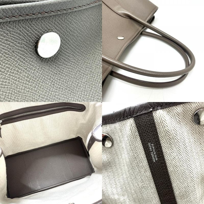 Hermes Tote Bag Garden Party 36 Veau Epsom Gris Etan Gray