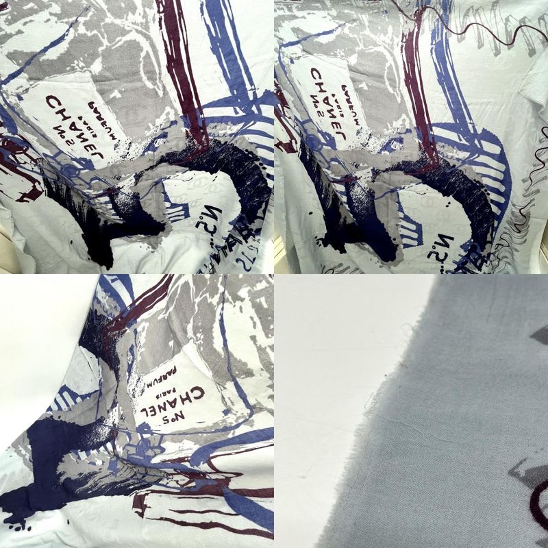 Chanel Shawl No5 Perfume Cashmere Blue — view 8