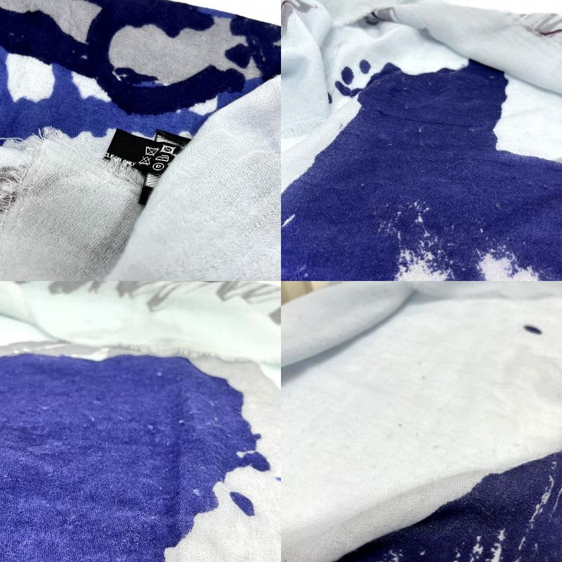 Chanel Shawl No5 Perfume Cashmere Blue — view 7