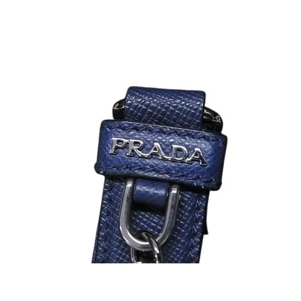 Prada Bag Charm Blue Saffiano Leather Robot — view 2