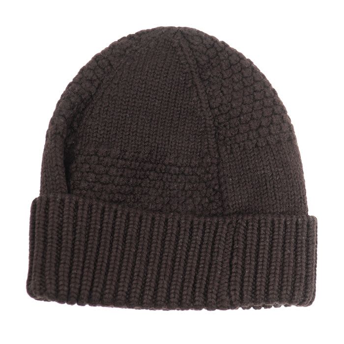 Louis Vuitton Damier Leather Patch Knit Cap Brown — view 2