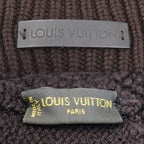 Louis Vuitton Damier Leather Patch Knit Cap Brown — view 4