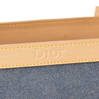 Dior Handbag BO B Denim Leather Navy Brown Gold — view 5