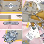 Hermes Scarf Carre 90 Harnais de COUR Court Harness Pink — view 3