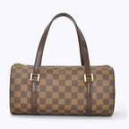 Louis Vuitton Handbag Drum Shape Tubular Damier Papillon 26 Brown Gold