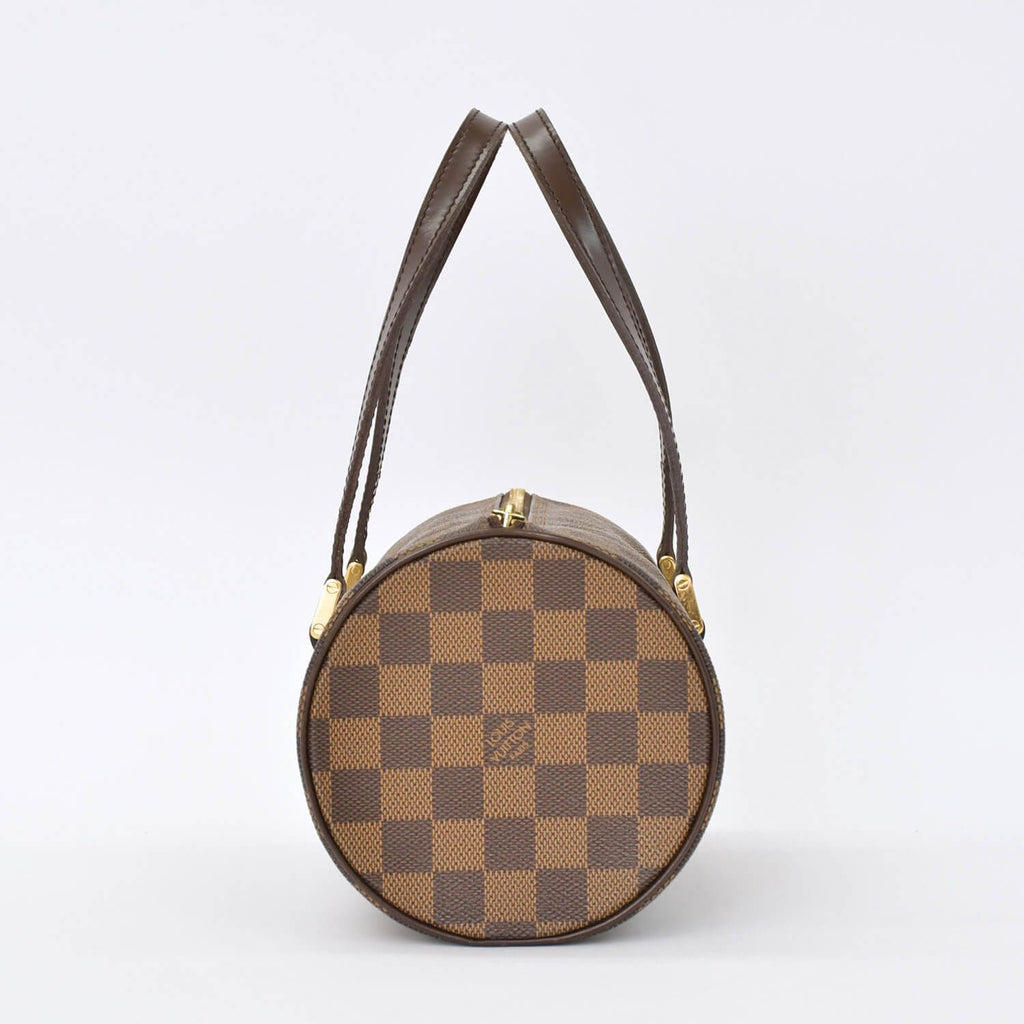 Louis Vuitton Handbag Drum Shape Tubular Damier Papillon 26 Brown Gold — view 4