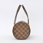 Louis Vuitton Handbag Drum Shape Tubular Damier Papillon 26 Brown Gold — view 4