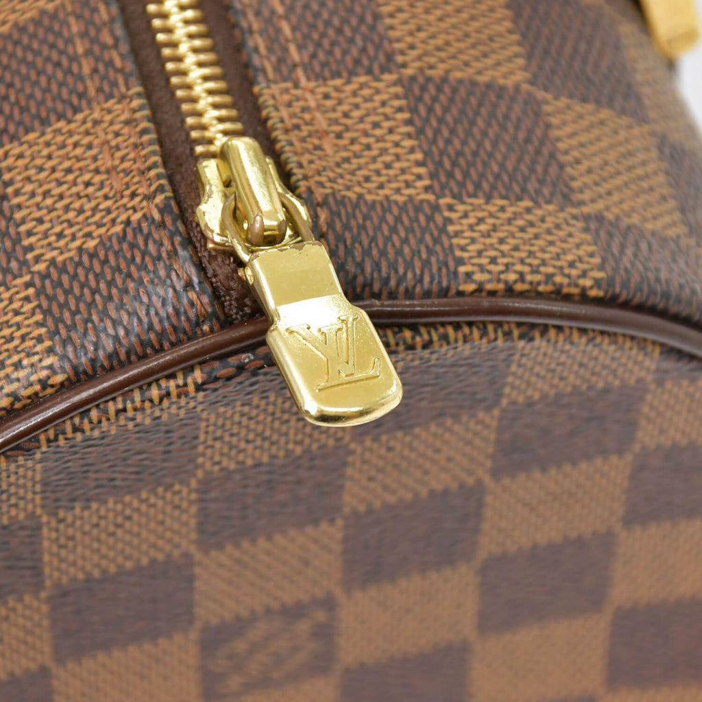 Louis Vuitton Handbag Drum Shape Tubular Damier Papillon 26 Brown Gold — view 5
