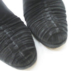 Gucci Booties High Heels Gathered Ribbon 37.5 Black Suede — view 9