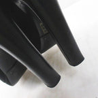 Gucci Booties High Heels Gathered Ribbon 37.5 Black Suede — view 8