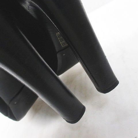 Gucci Booties High Heels Gathered Ribbon 37.5 Black Suede — view 8