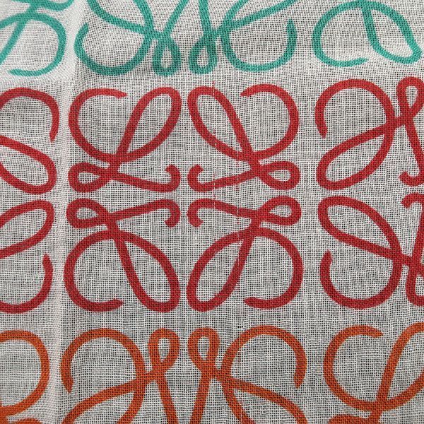 Loewe Multicolor Striped Linen and Cotton Blend Shawl — view 7