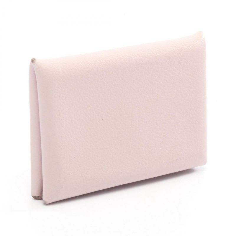 Hermes Coin Case Calvi Rose Dragee Other — view 2