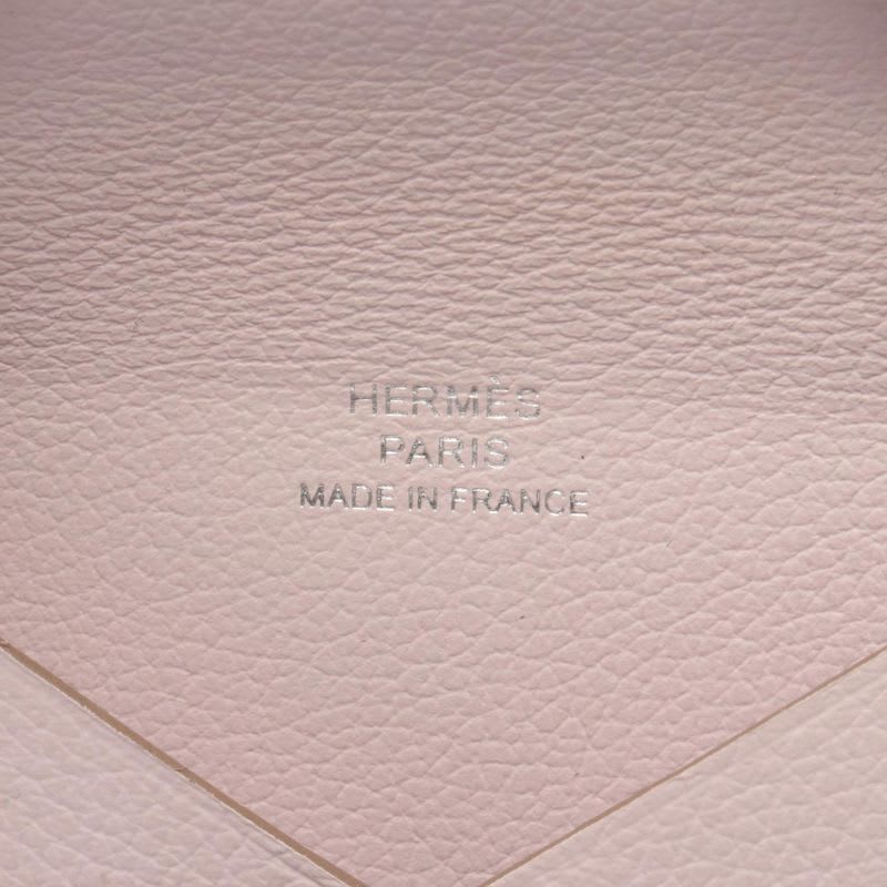 Hermes Coin Case Calvi Rose Dragee Other — view 5