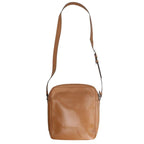 Prada Triangle Logo Plate Bicolor Leather Shoulder Bag — view 3