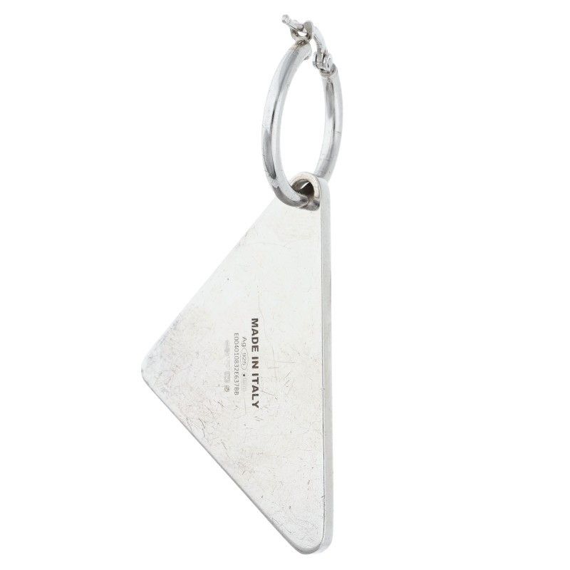 Prada Triangle Logo Plate Earrings — view 3