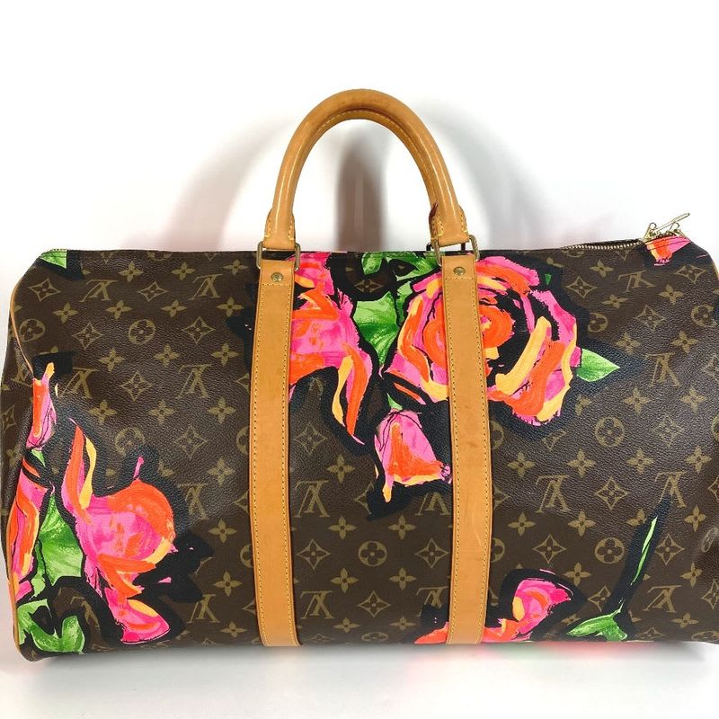 Louis Vuitton Boston Bag Keepall 50 Monogram Canvas Pink
