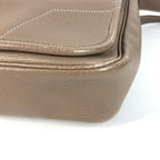 Hermes Handbag Victoria Messenger Bag Taurillon Clemence Etoupe Gray — view 7