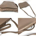 Hermes Handbag Victoria Messenger Bag Taurillon Clemence Etoupe Gray — view 8