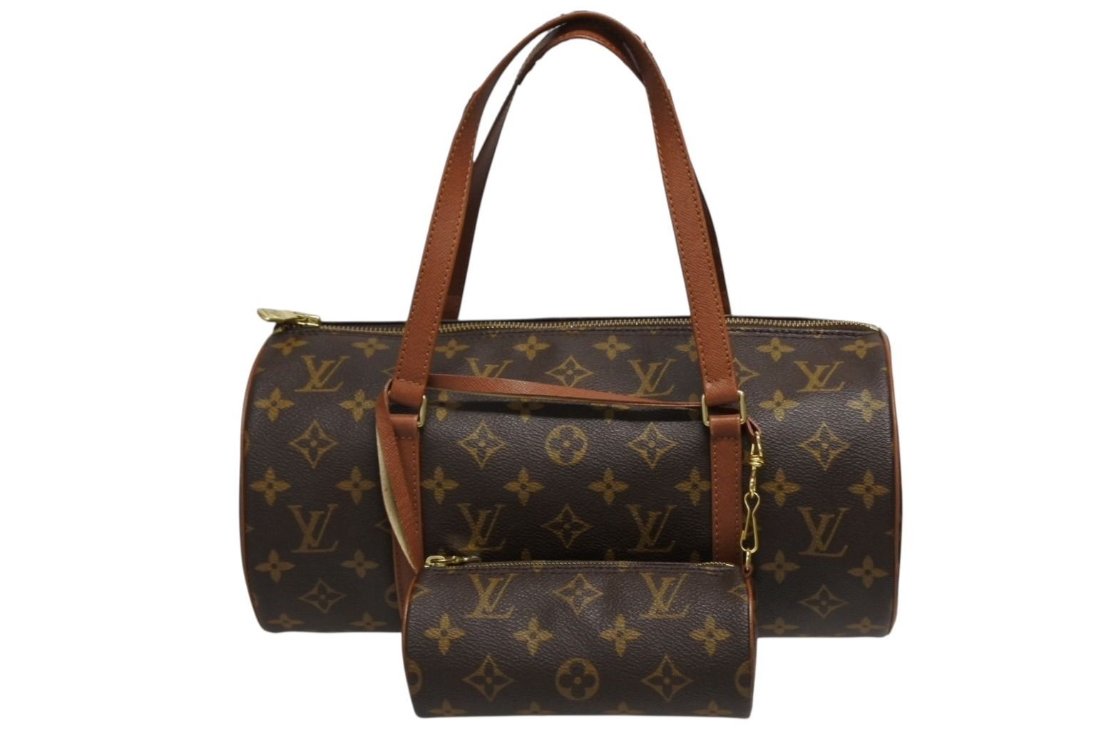 Louis Vuitton Papillon 30 Handbag Vintage Monogram Canvas Brown