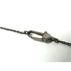 Gucci Necklace Cutout G Cross Black SV 925 — view 5