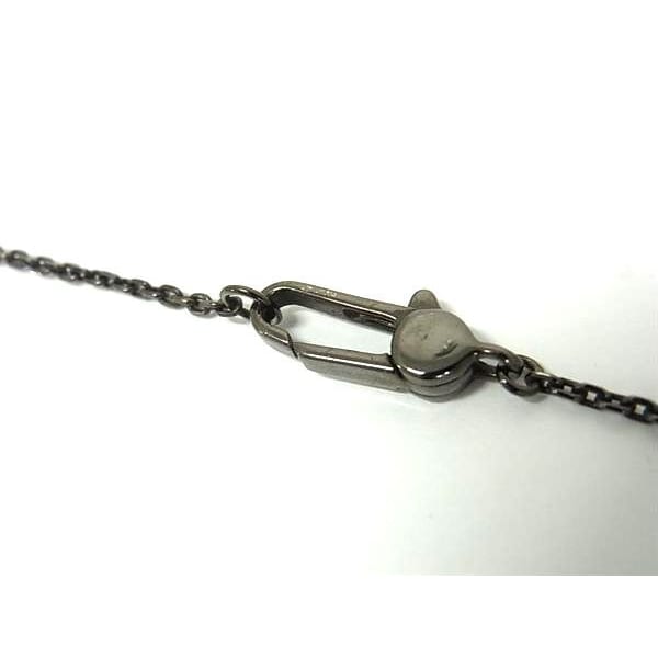 Gucci Necklace Cutout G Cross Black SV 925 — view 5