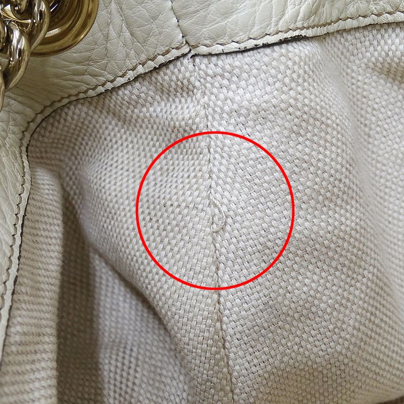 Gucci Bag Tote Soho Interlocking G Leather White — view 8
