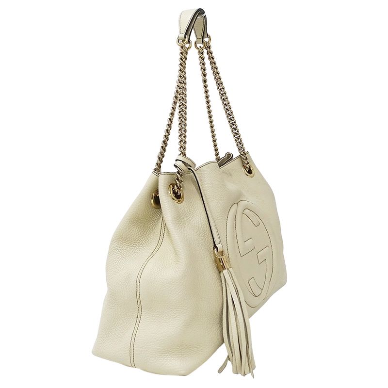 Gucci Bag Tote Soho Interlocking G Leather White — view 5