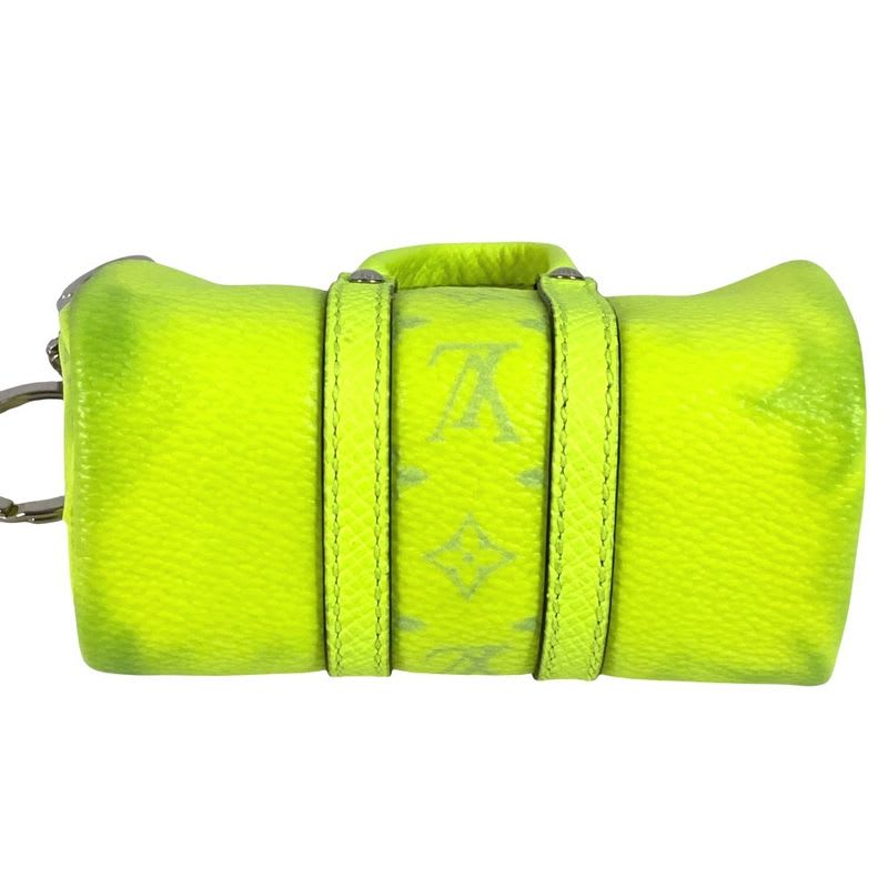 Louis Vuitton Key Holder Porto Cles Mini Keepall Taiga Leather Yellow — view 8