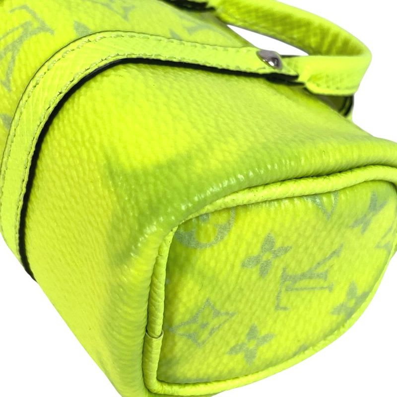 Louis Vuitton Key Holder Porto Cles Mini Keepall Taiga Leather Yellow — view 3