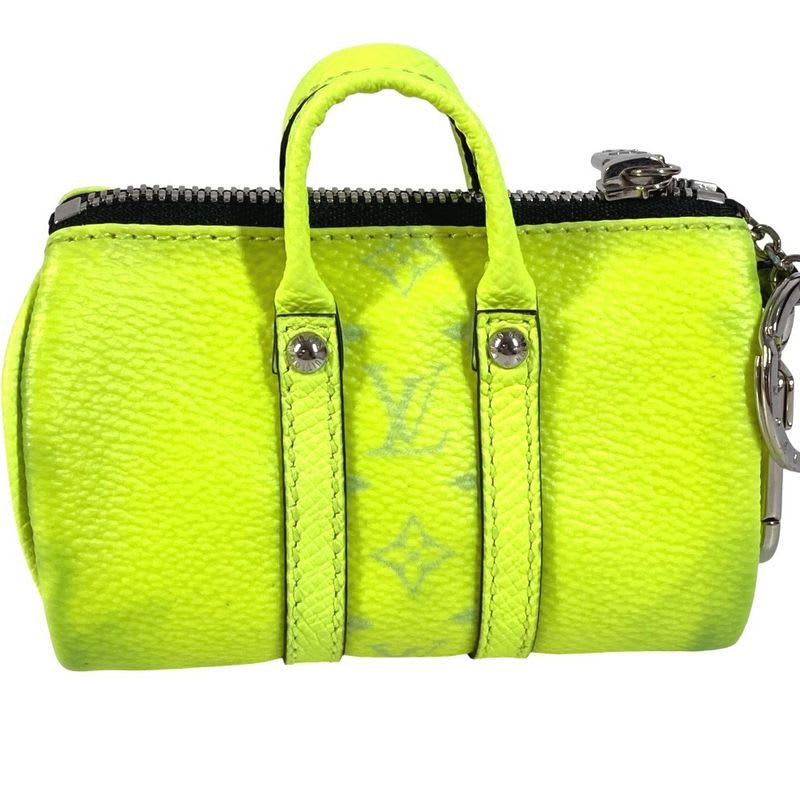 Louis Vuitton Key Holder Porto Cles Mini Keepall Taiga Leather Yellow — view 5