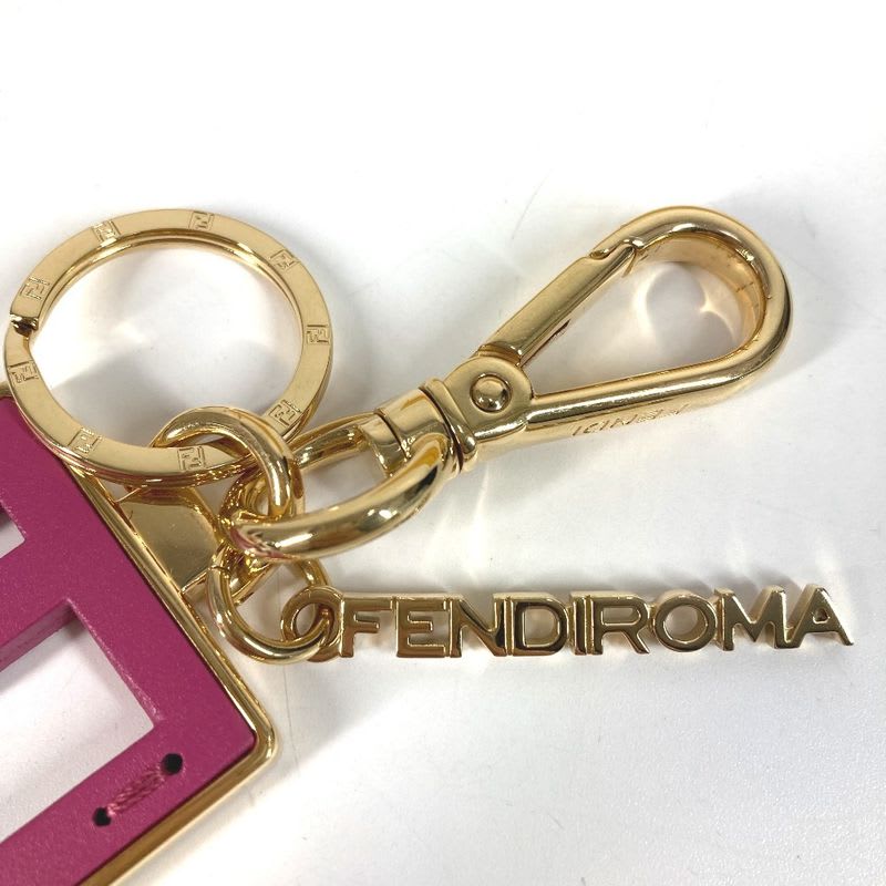 Fendi Key Holder Baguette Logo 7 As229 Metal Pink Purple — view 4