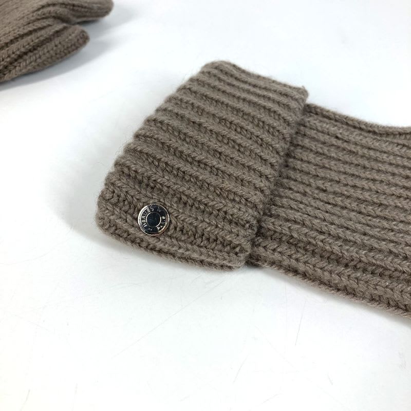 Hermes Gloves Philippa Fingerless Cashmere Gray — view 4