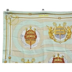 Hermes Scarf Carre 90 Multicolor 100% Silk Chateaux Darriere Decoration — view 3