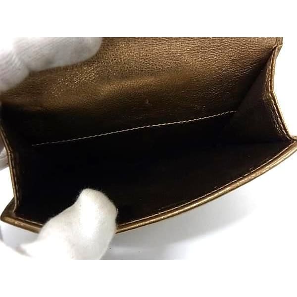 Gucci Wallet Abby Gold Brown Canvas Leather GG Pattern W Hook — view 6