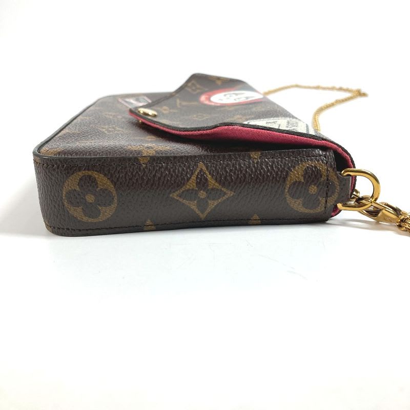 Louis Vuitton Shoulder Bag Pochette Felicie Monogram Canvas Brown — view 4