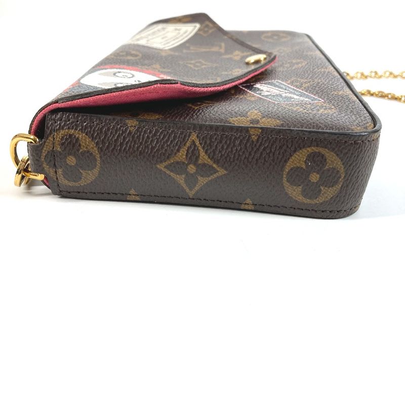 Louis Vuitton Shoulder Bag Pochette Felicie Monogram Canvas Brown — view 5